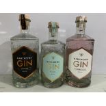 3 x Bottles of Manchester Gin Including; 1 x Raspberry Infused 70cl 40%; 1 x Signature 70cl 42% and