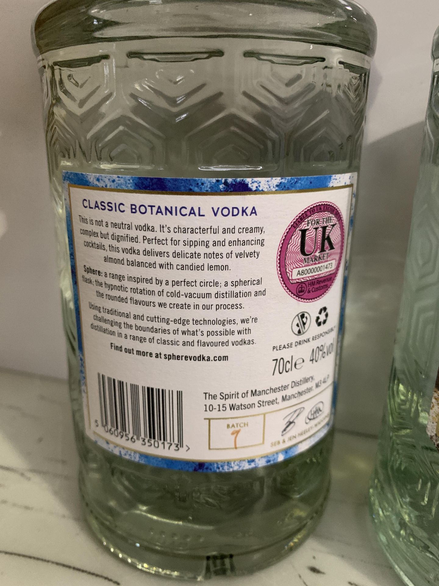 3 x Bottles of Vodka: 1 x Sphere No.1 Classic 70cl 40%; 1 x Spirit No.1 Classic 70cl 40% and 1 x Spi - Image 3 of 7