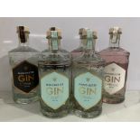 6 x Bottles of Manchester Gin Including; 2 x Raspberry Infused 70cl 40%; 2 x Signature 70cl 42% and