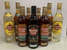 9 x Bottles of Havana Club Rum Including: 2 x Three Year Aged 70cl 40%; 2 x 'Especial' 70cl 40%; 4 x