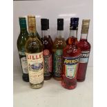 10 x Bottles of Assorted Aperitifs Including: 2 x Forty-Five Radiant Rose Vermouth 70cl 18.2%; 2 x F