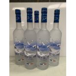 5 x Bottles of Grey Goose Vodka 70cl 40%