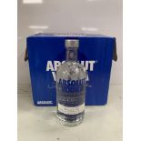 1 x Box (six bottles) of Absolut Vodka 70cl 40%