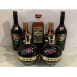 7 x Bottles of Assorted Liqueurs Including: 2 x Chambord Black Raspberry 70cl 16.5%; 2 x Bailey's Th
