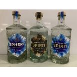 3 x Bottles of Vodka: 1 x Sphere No.1 Classic 70cl 40%; 1 x Spirit No.1 Classic 70cl 40% and 1 x Spi