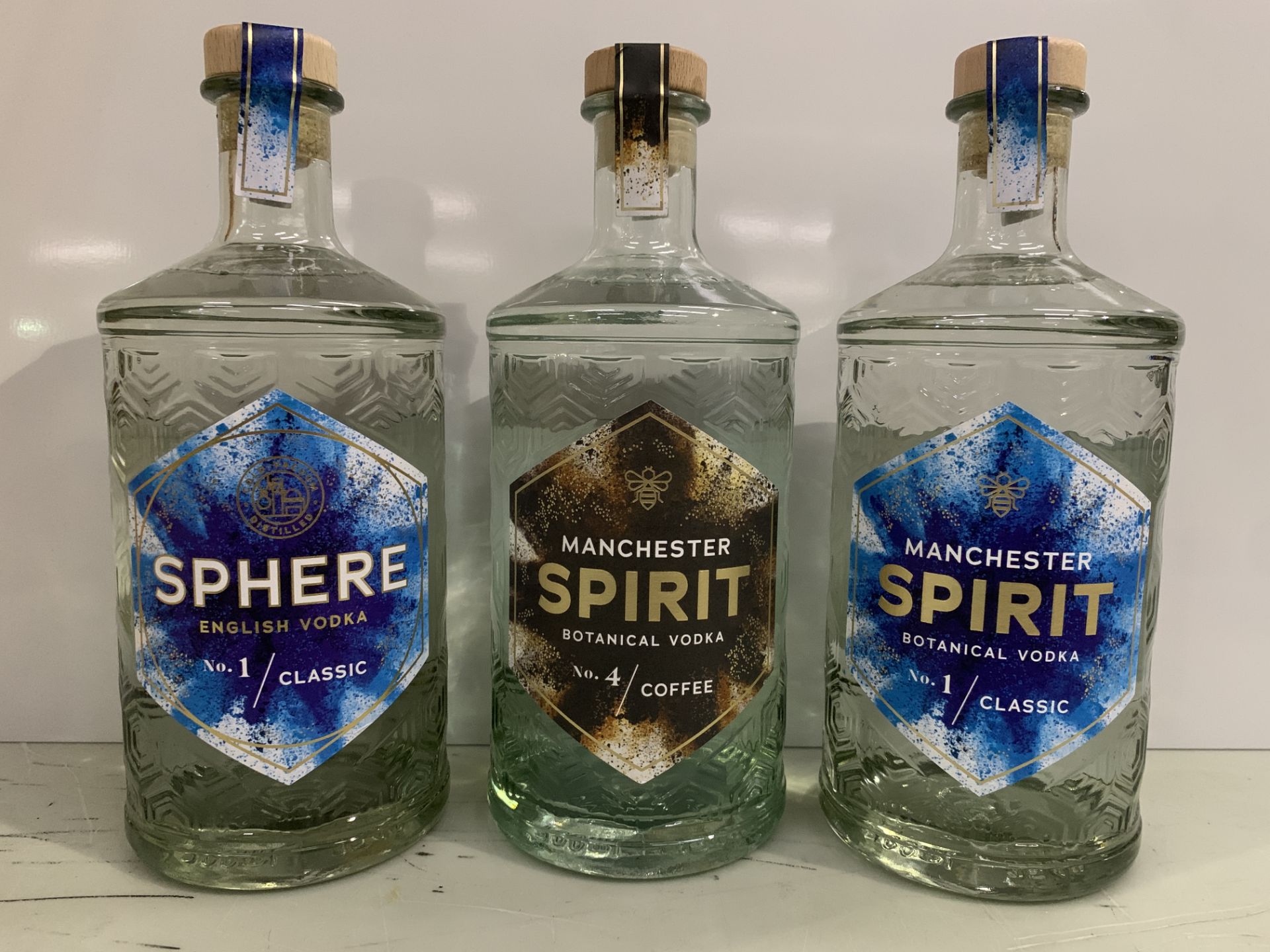 3 x Bottles of Vodka: 1 x Sphere No.1 Classic 70cl 40%; 1 x Spirit No.1 Classic 70cl 40% and 1 x Spi