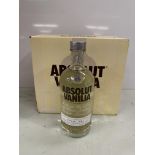 1 x Box (six bottles) of Absolut Vanilla Vodka 70cl 38%
