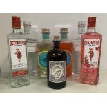 7 x Bottles of Gin Including: 1 x Beefeater Pink Strawberry 70cl 37.5%; 1 x Beefeater London Dry 70c