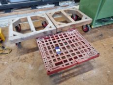 3x Workshop trolleys