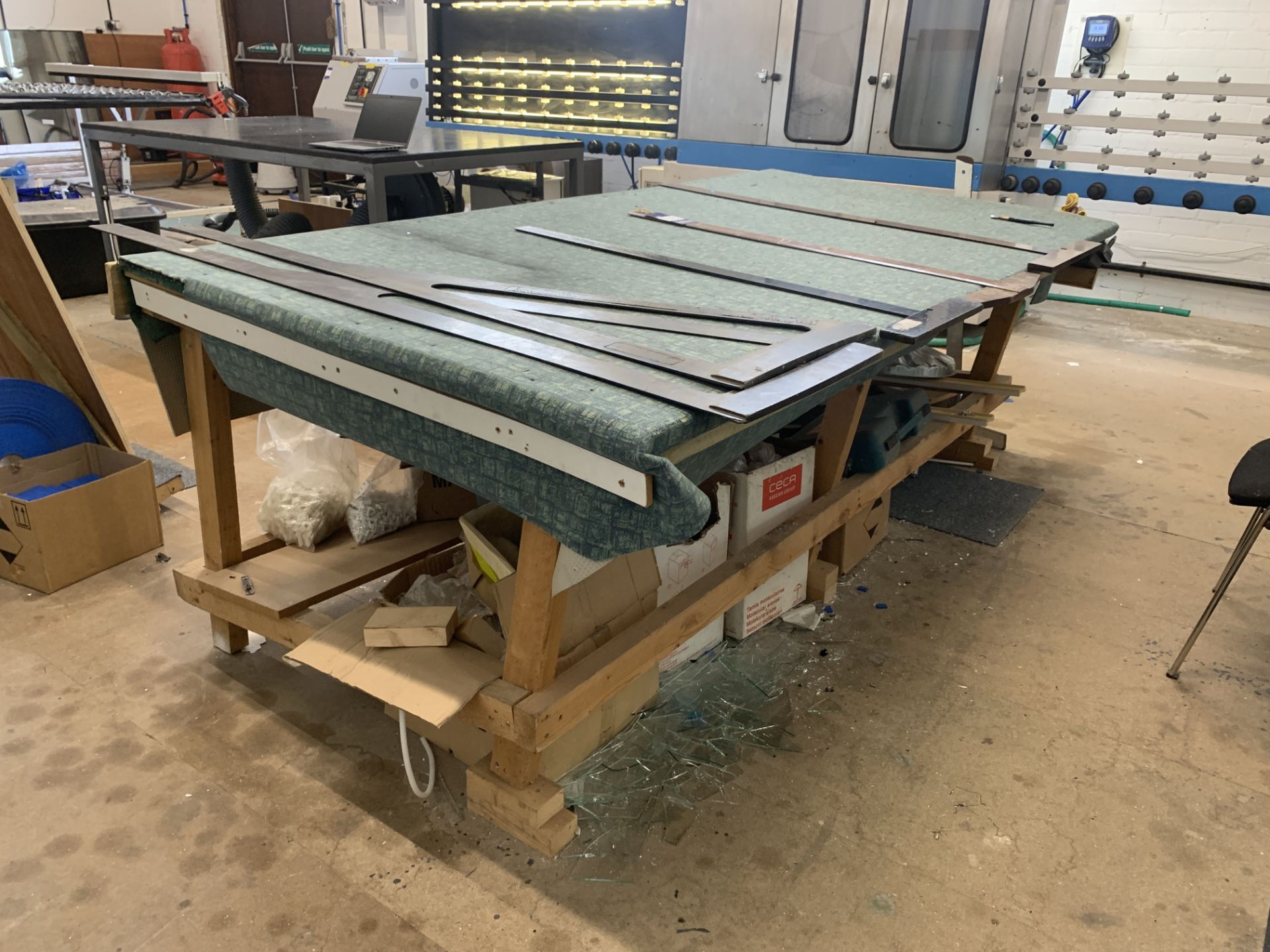 Bespoke Sloped Glass Cutting Table