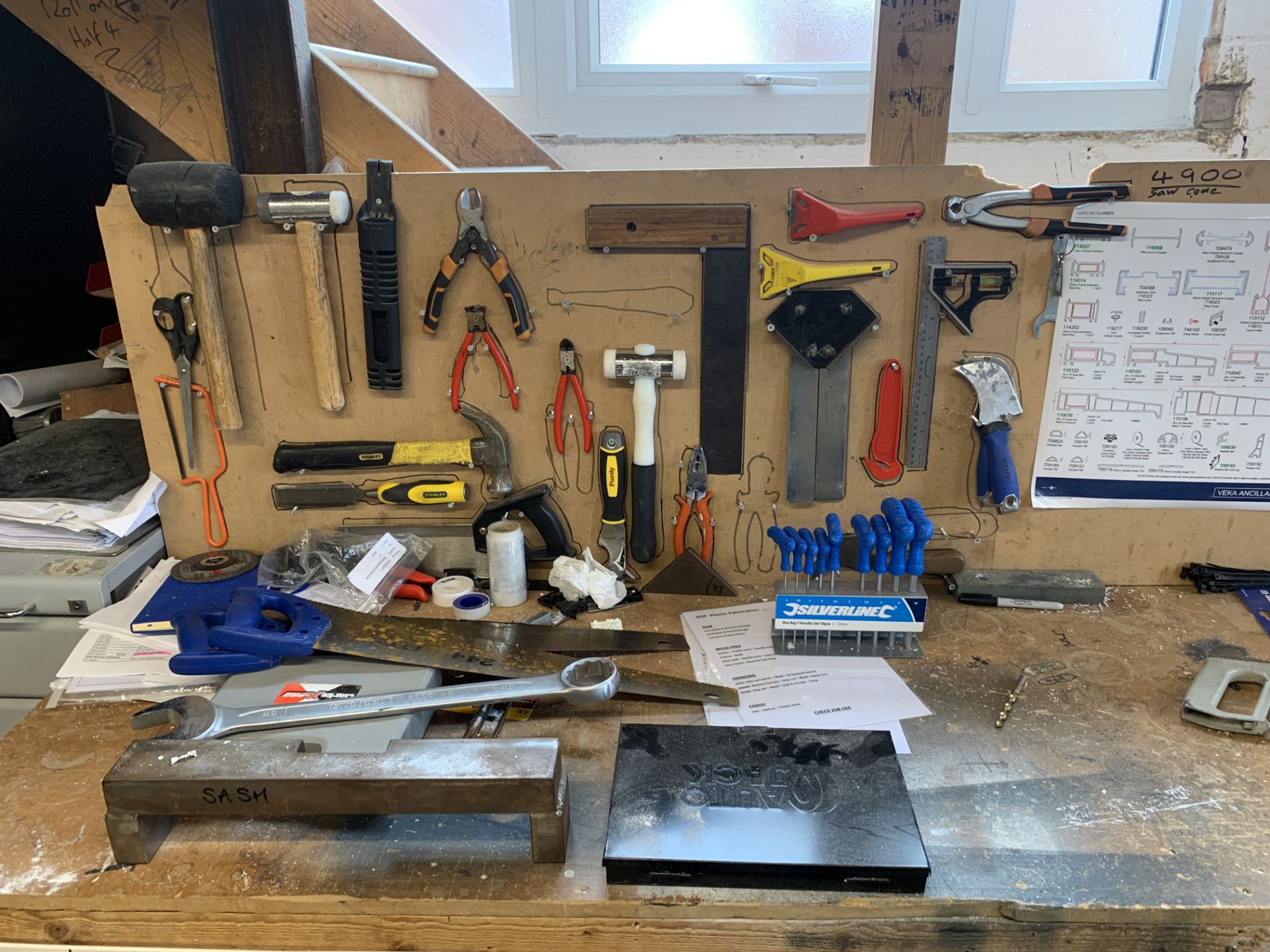 Wooden Workbench and contents - Image 3 of 3