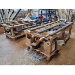 2x Wooden workbenches