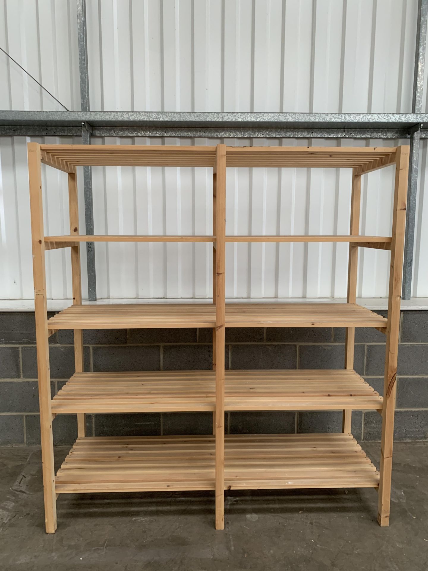 4x Wooden Five-Tier Storage Racks