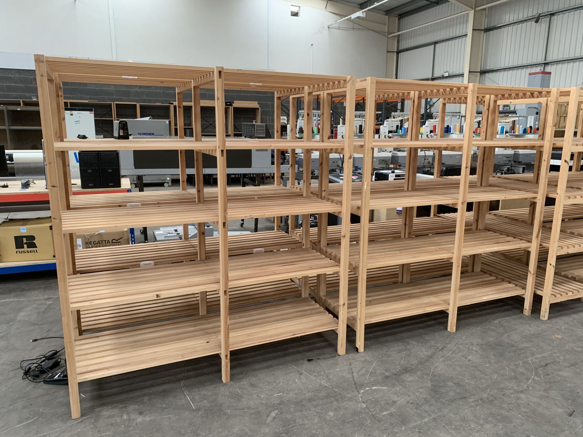 4x Wooden Five-Tier Storage Racks - Image 2 of 2