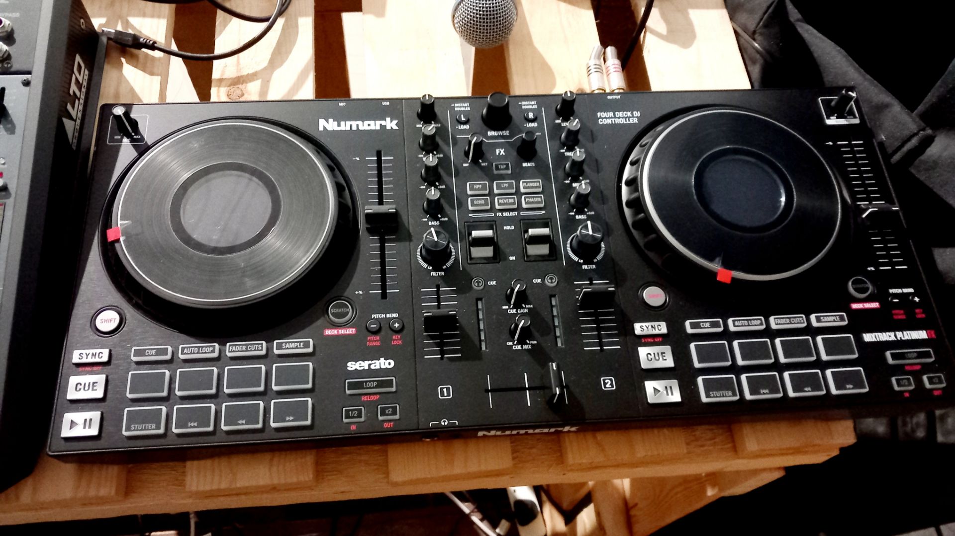DJ System:- Numark four deck DJ Controller.Alto live 1202 mixing desk, 2 x Auto TS218S speakers, 2 x - Image 3 of 12
