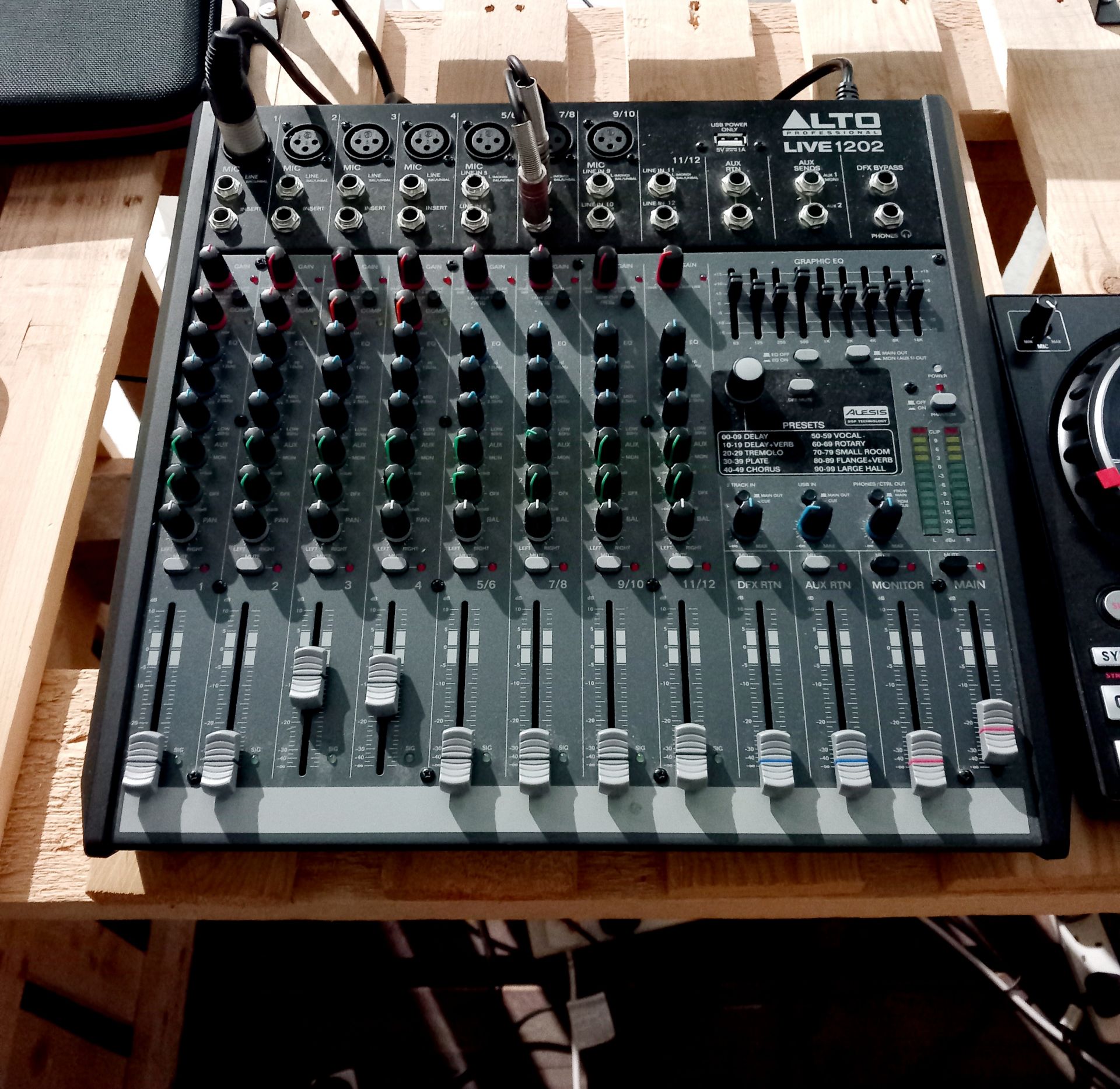 DJ System:- Numark four deck DJ Controller.Alto live 1202 mixing desk, 2 x Auto TS218S speakers, 2 x - Image 2 of 12