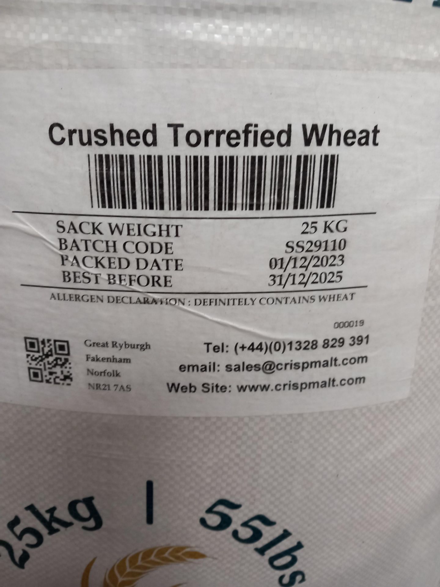 Approximately 20x Crisp 25kg bags of various malt - Image 2 of 5