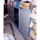 3 x TCG blue steel cabinets
