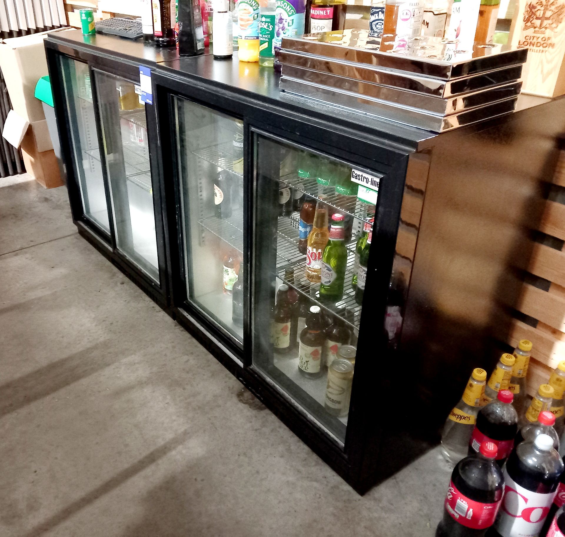 2 x Gastroline double bottle fridges (contents not included)