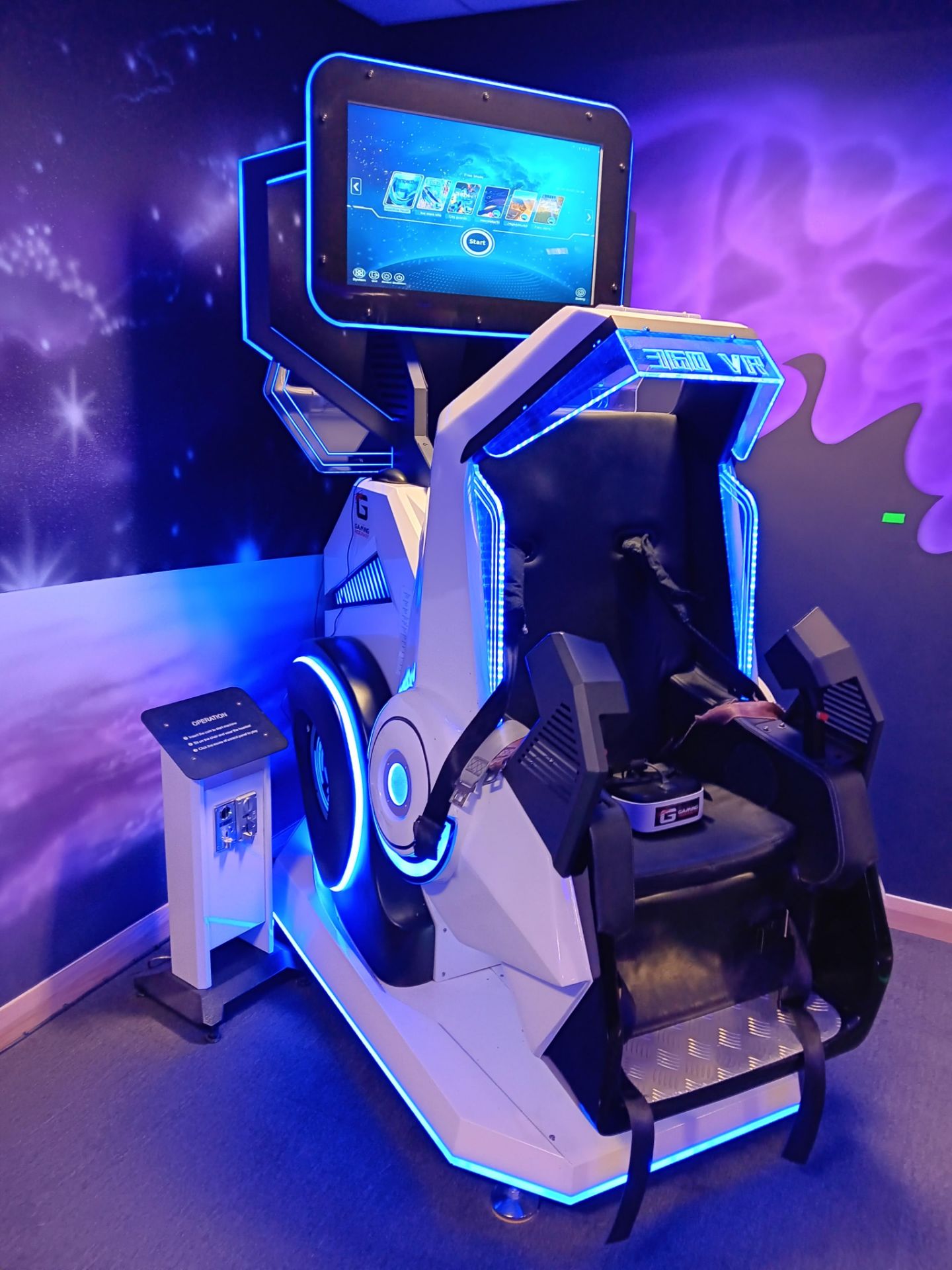 Owatch 360 Degree Rotating VR Chair Roller Coaster Simulator – Cost New £14,400 – Buyer to - Image 2 of 4