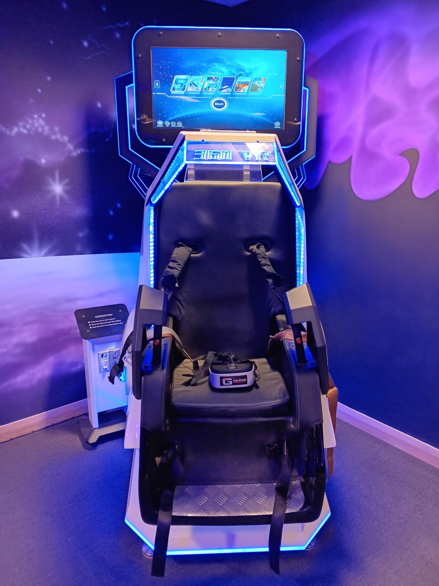 Owatch 360 Degree Rotating VR Chair Roller Coaster Simulator – Cost New £14,400 – Buyer to - Image 4 of 4
