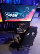 Racing Simulator Cockpit Comprising of Frame, Chair, Logitech Racing Pedals, PlayStation Racing