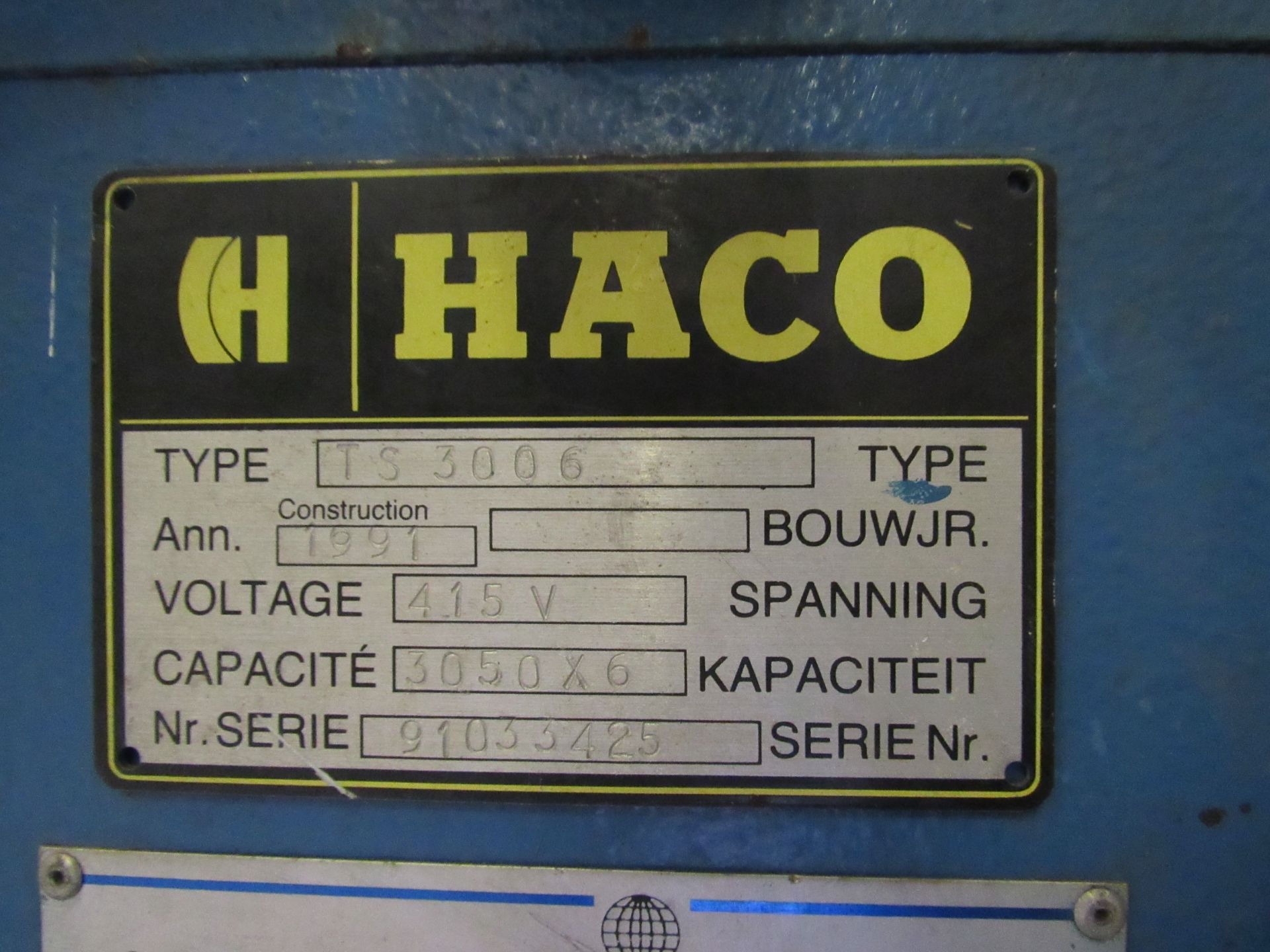 HACO TS3006, 3050 x 6mm Guillotine - Image 7 of 9
