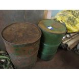 2 Steel Oil Drums, no lids