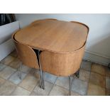 Shaped Table, with 4 x Chairs