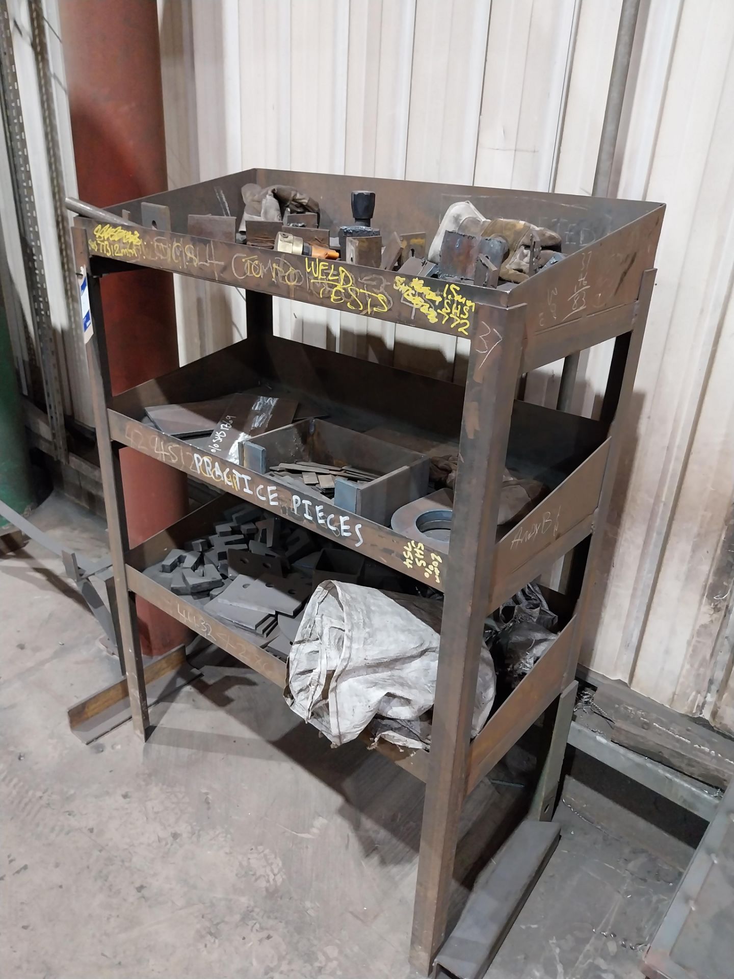 3 tier steel rack and quantity of steel - Image 2 of 2