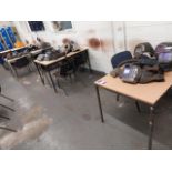 4 X Canteen tables with 15 chairs