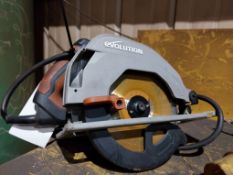 Evolution R165 165mm multi material circular saw 110v