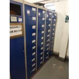 4 x Ten compartment personnel lockers