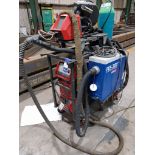 Fronius Transsteel 5000 Pulse mig welder with VR5000 wire feed, FES-200 W3 extractor, torch and