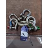 5 x Lifting shackles