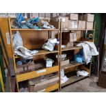 2 x Steel four tiwe shelving units with quantity of Hilti bolts, resin and other consumables