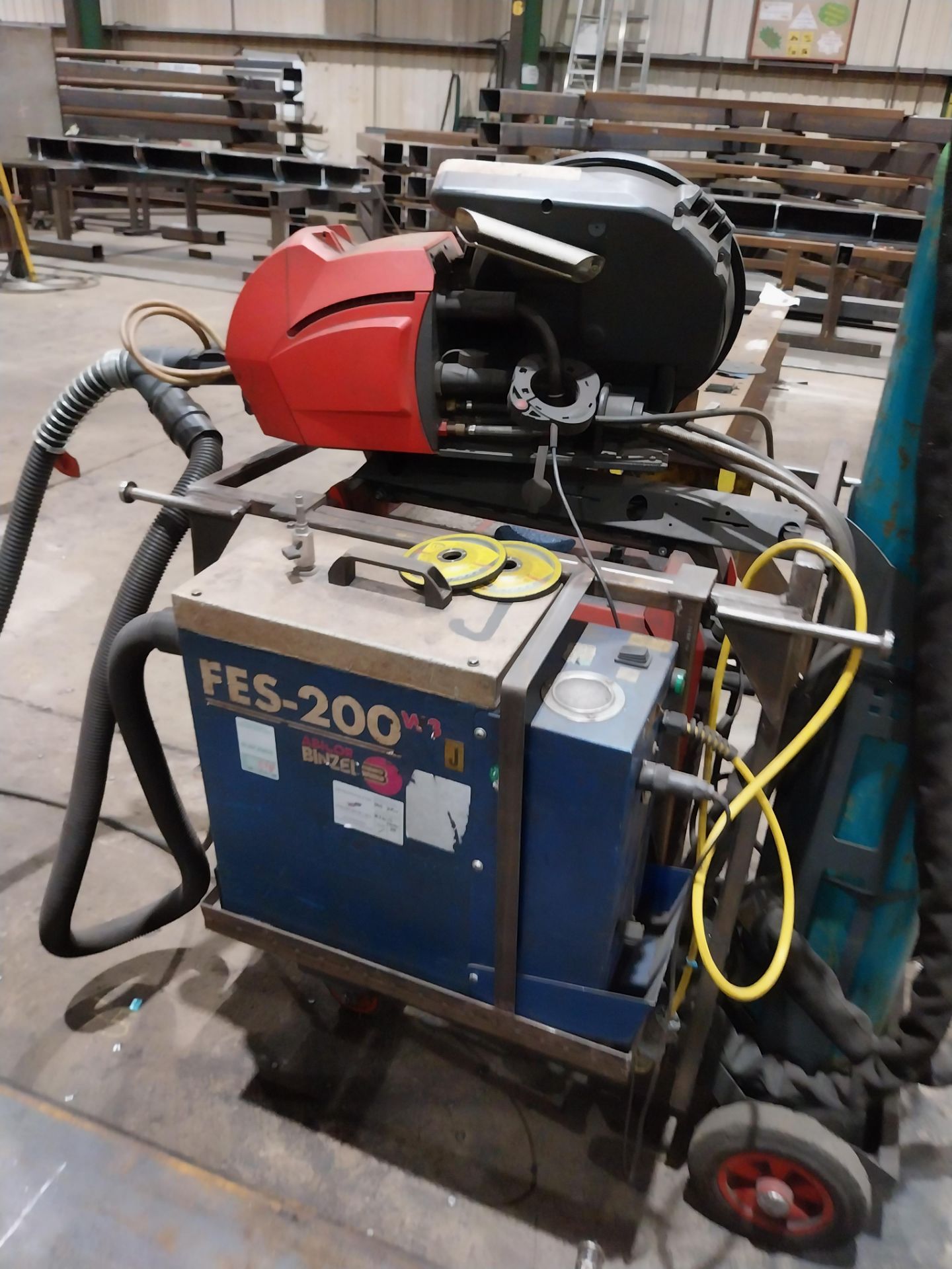 Fronius TPS400i mig welder with WF25i wire feed, Binzel FES-200 W3 extractor, torch and clamp ( - Image 10 of 11