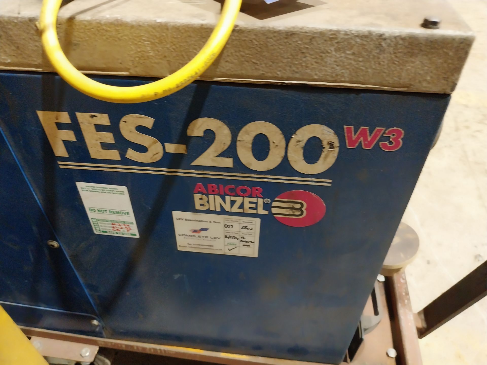 Binzel FES-200 W3 extraction unit on trolley 110v - Image 2 of 4
