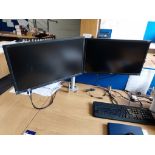 Hannspree and Benq monitors with bracket