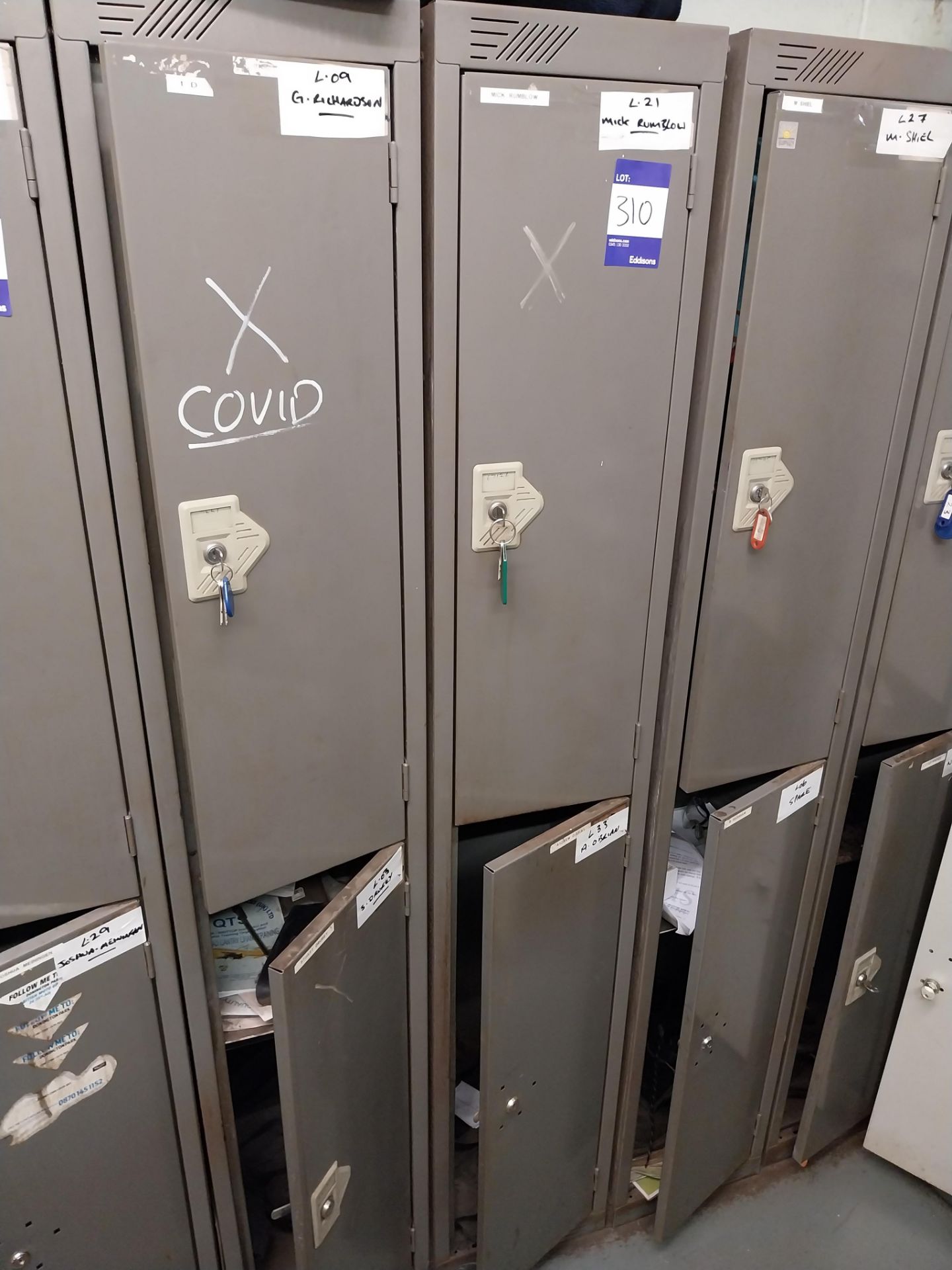 2 x Two door personnel lockers