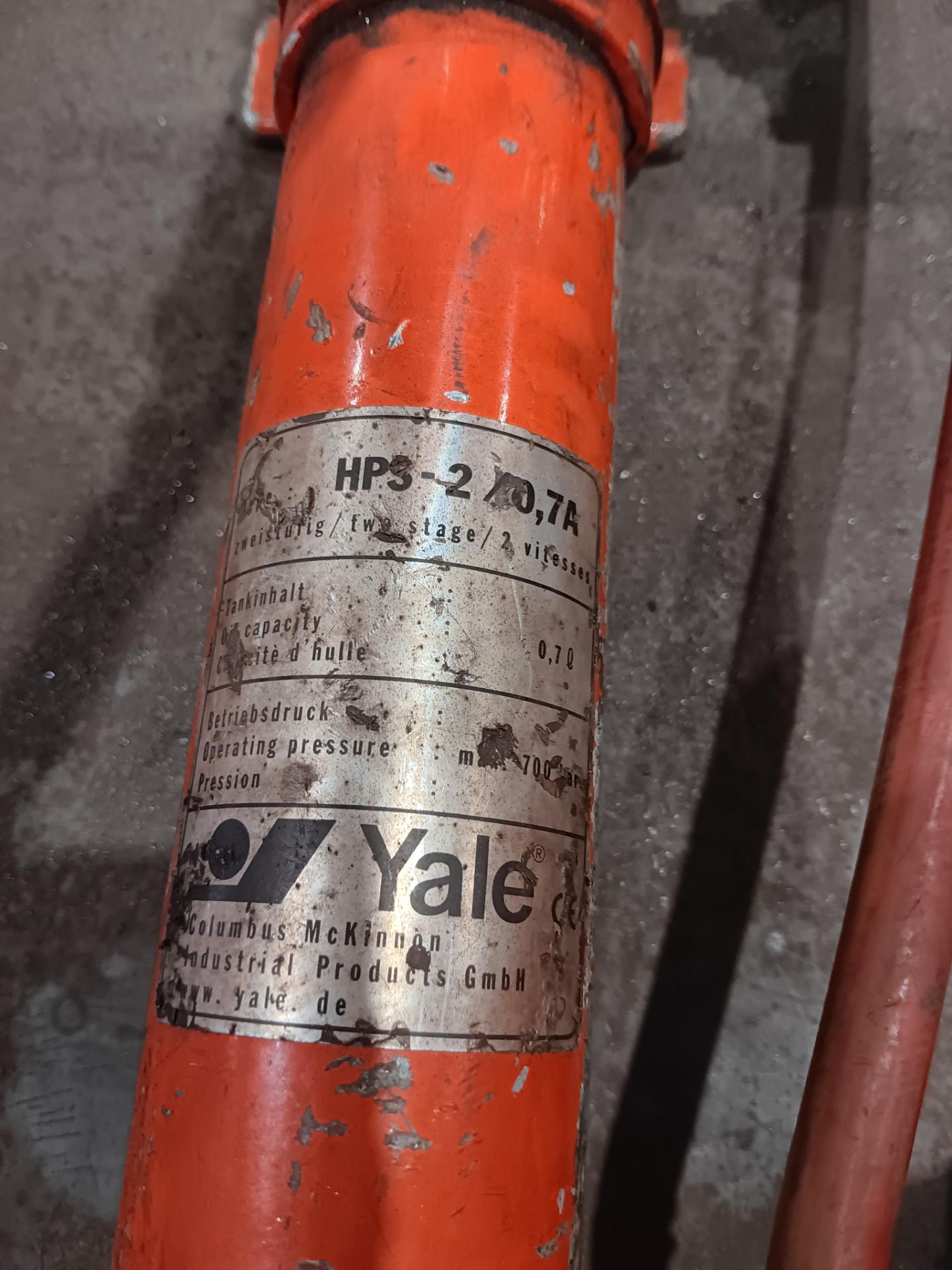 Yale HPS-2/-0 7A hydraulic lifting jack - Image 2 of 3