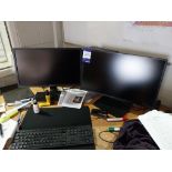 3 x monitors to include 2 x Benq and Hanns-G