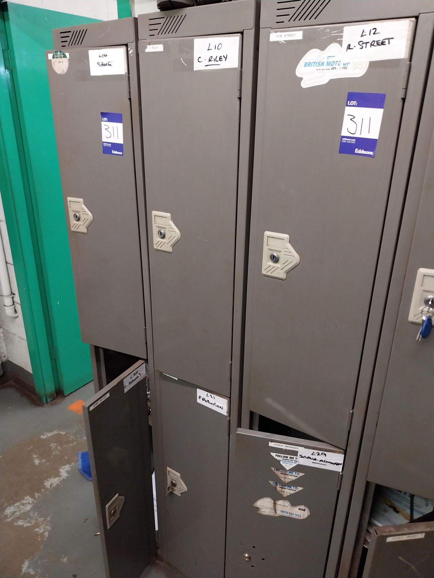 3 x Two door personnel lockers
