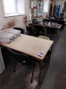 3 x Canteen tables with 11 chairs