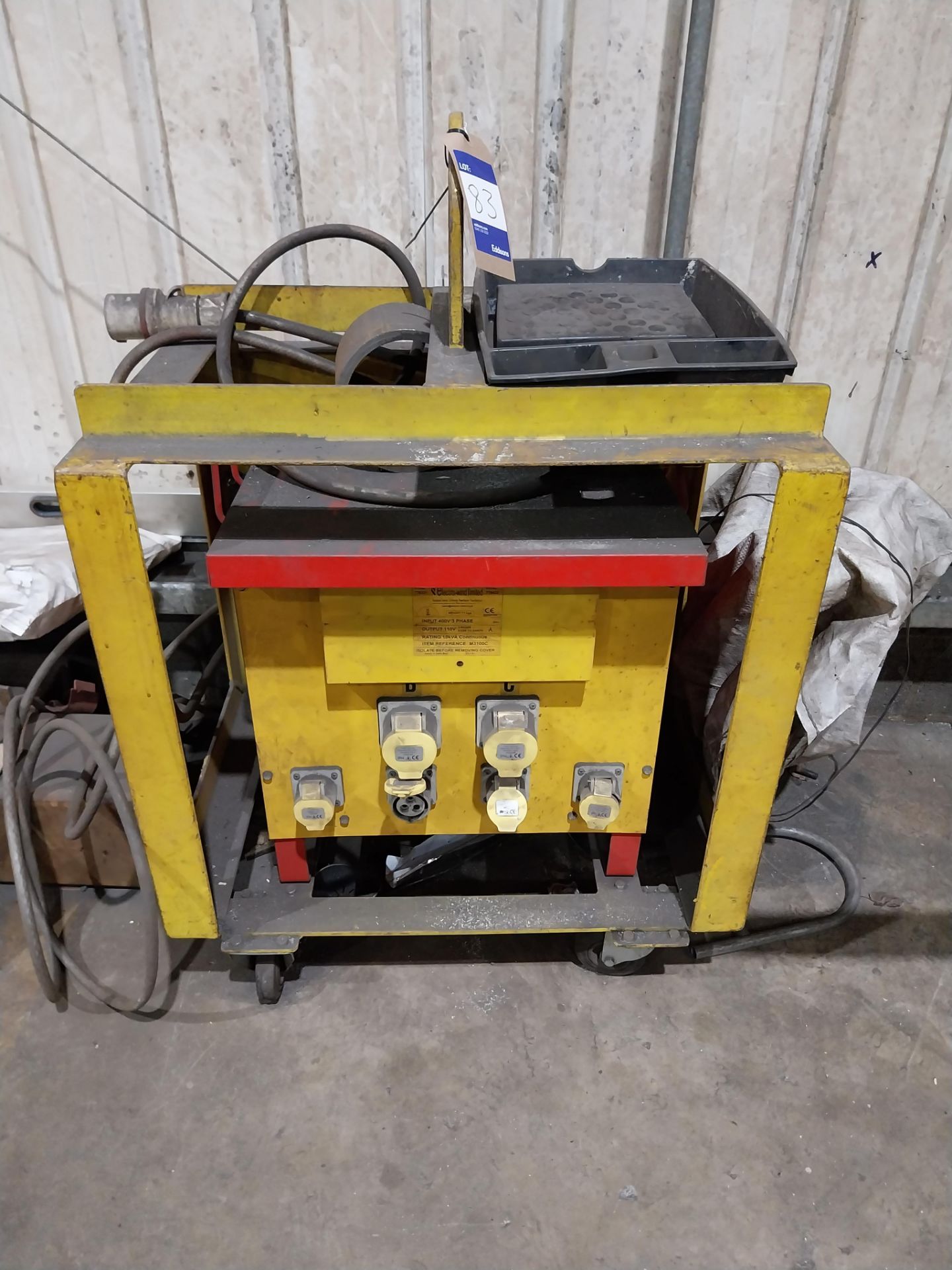 Mobile elctro-wind 3 phase 10kva transformer with 2 x 32A and 4 x 16A connectors with lifting point