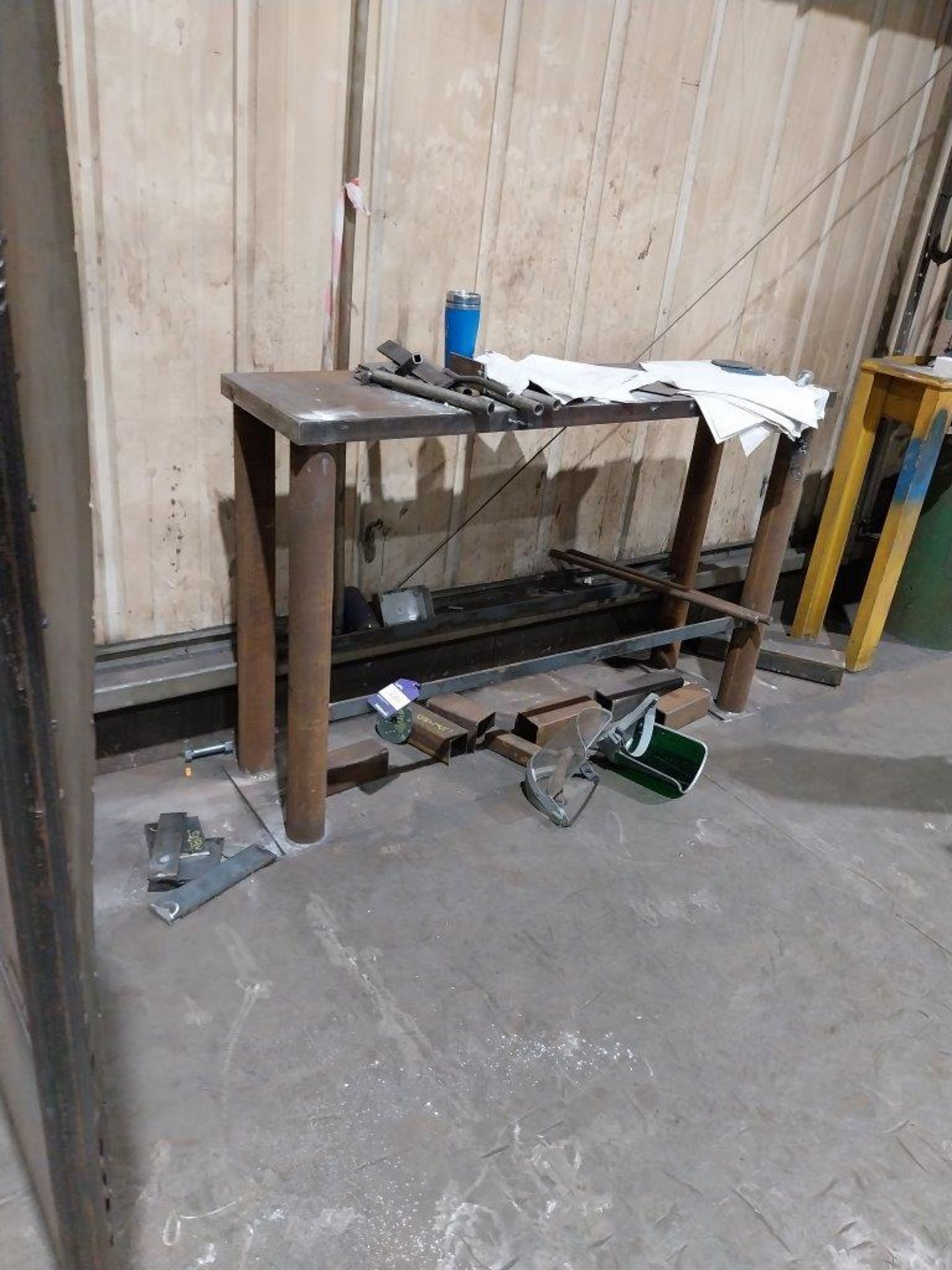 2 Inhouse manufactured steel work benches - Image 2 of 2