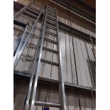Zarges Z100 extendable aluminium ladders with 3 x 18 tread ladders