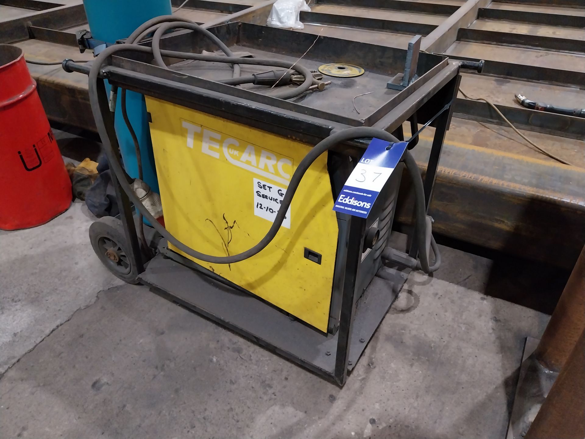 TecArc Synergic mig 423 mig welder on trolley (bottle not included)