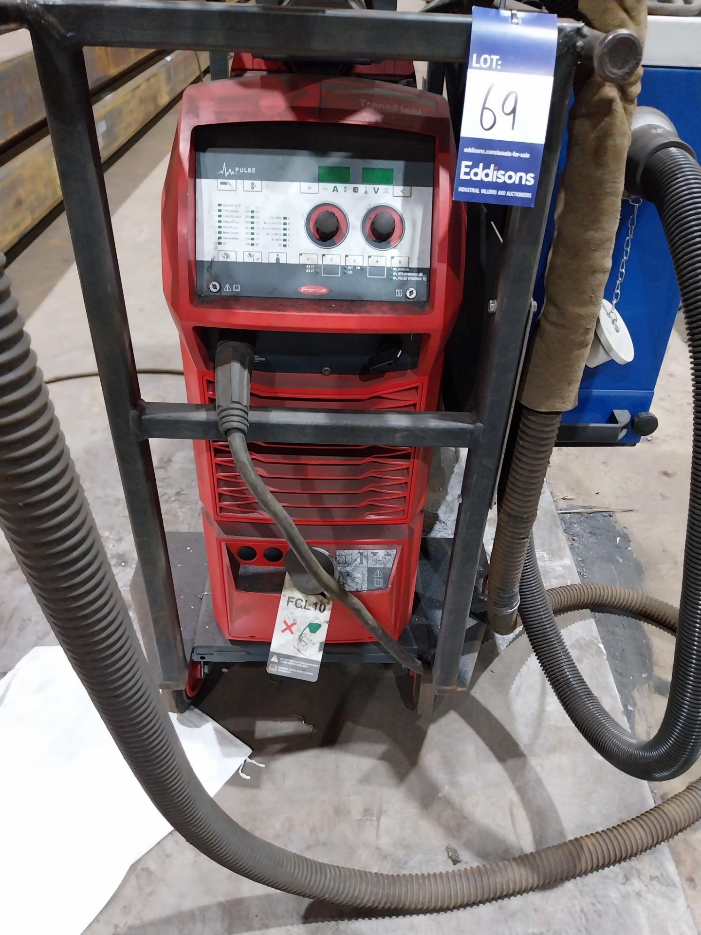 Fronius Transsteel 5000 Pulse mig welder with VR5000 wire feed, FES-200 W3 extractor, torch and - Image 2 of 8