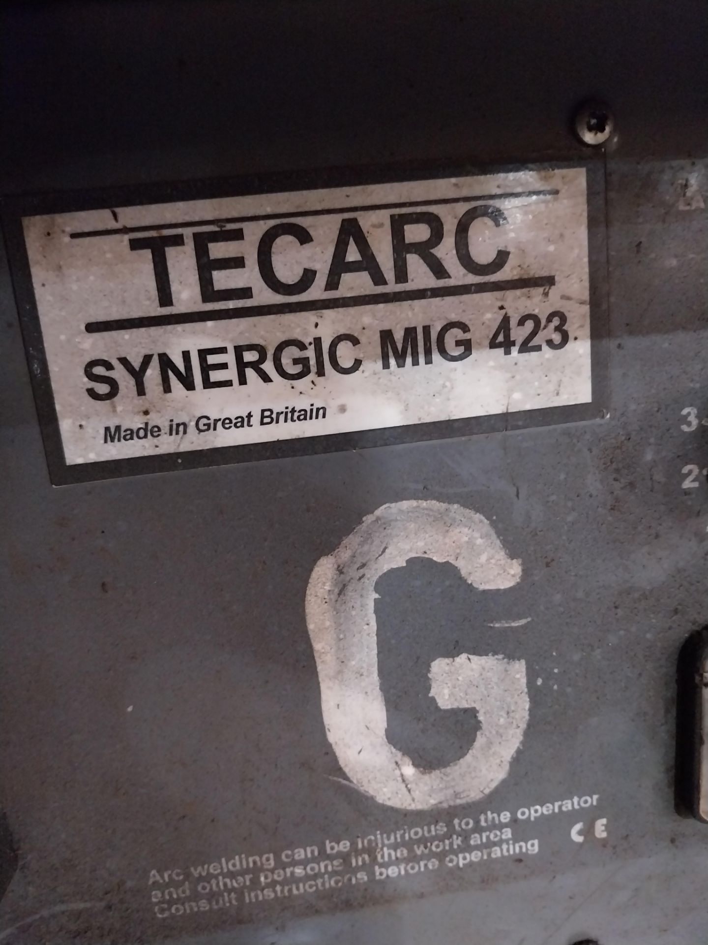 TecArc Synergic mig 423 mig welder on trolley (bottle not included) - Image 3 of 5